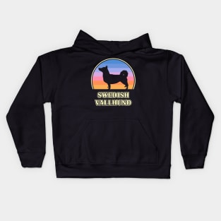 Swedish Vallhund Vintage Sunset Dog Kids Hoodie